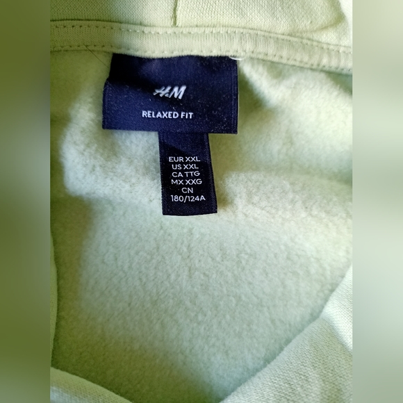 H&M Lime Green Hoodie Sweatshirt - Picture 4 of 5